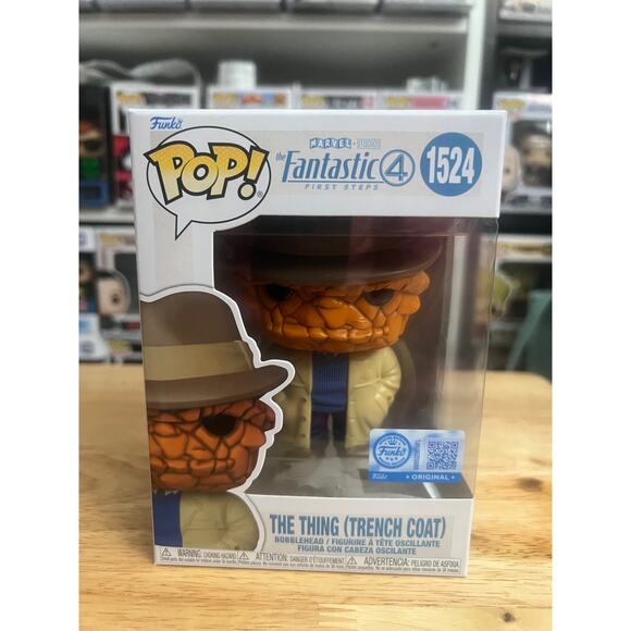 EXCLUSIVE The Thing Trench Coat Fantastic Four Funko Pop Bobblehead #1524 Marvel - Picture 1 of 6